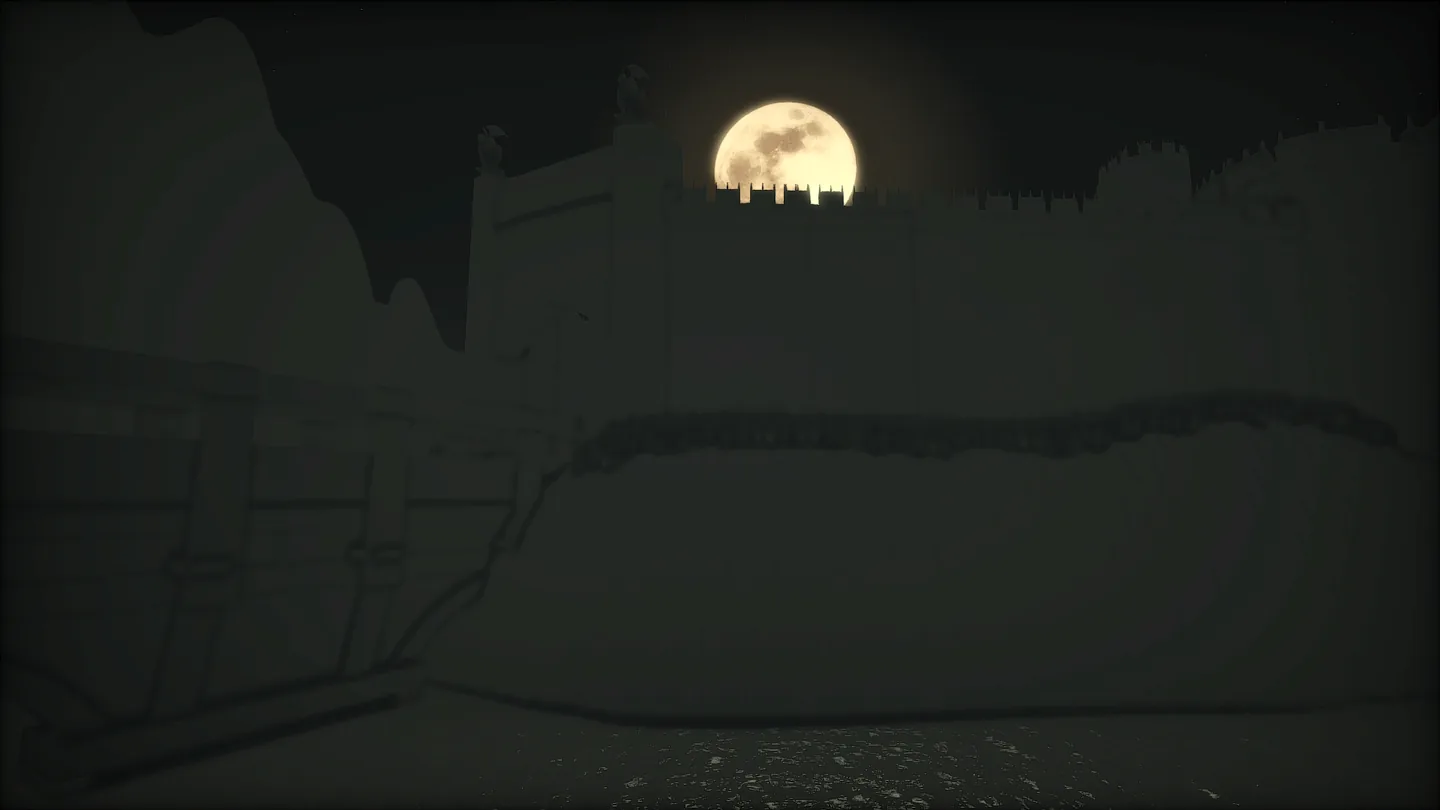 Château sous la lune